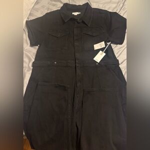 NWT Good American Black Utility Jumpsuit